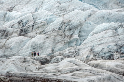 People on the glacier